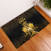 Haitian Negre Marron 1804 Rubber Doormat Gold Polynesian Pattern LT9 - Polynesian Pride