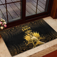 Haitian Negre Marron 1804 Rubber Doormat Gold Polynesian Pattern LT9 - Polynesian Pride