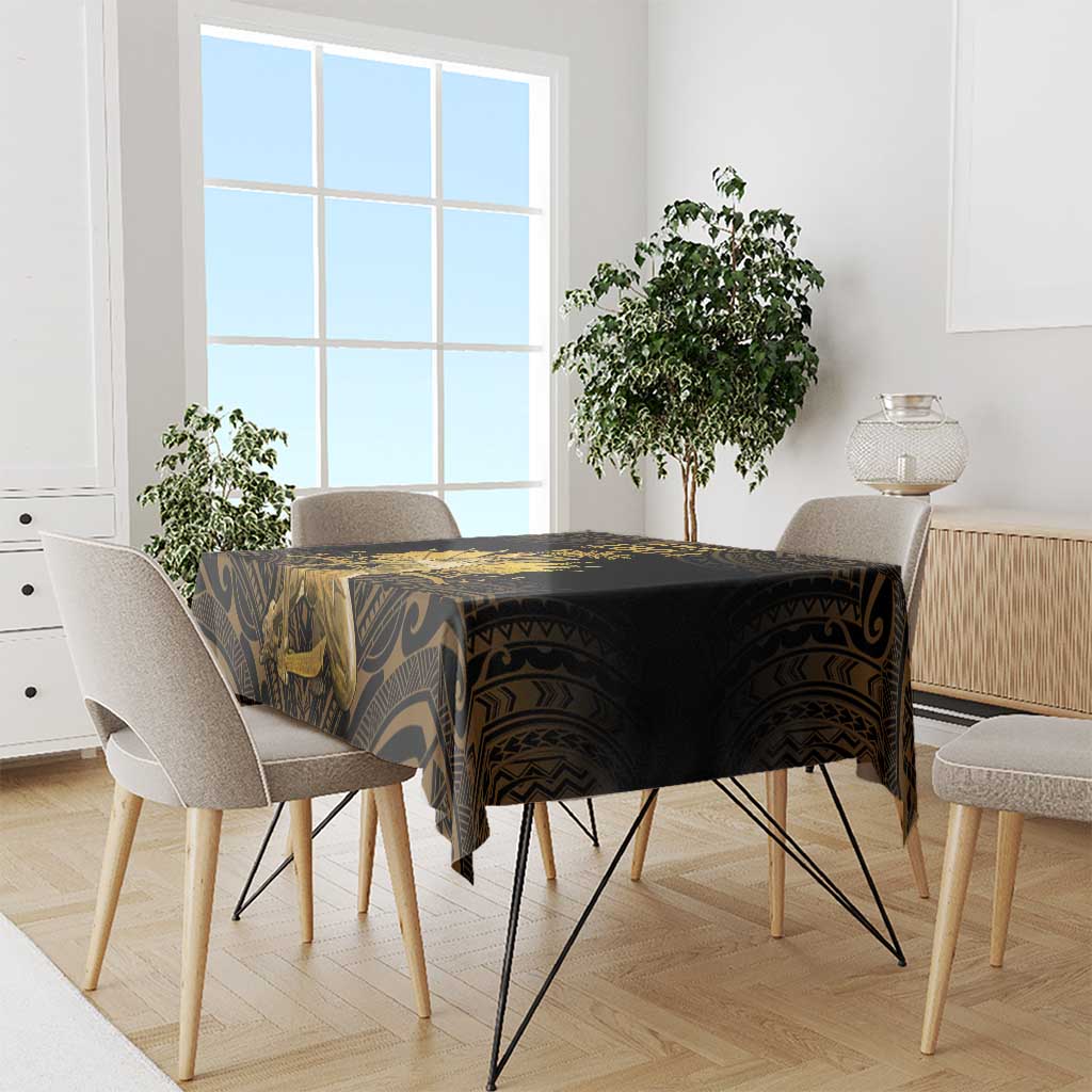 Haitian Negre Marron 1804 Tablecloth Gold Polynesian Pattern LT9 - Polynesian Pride