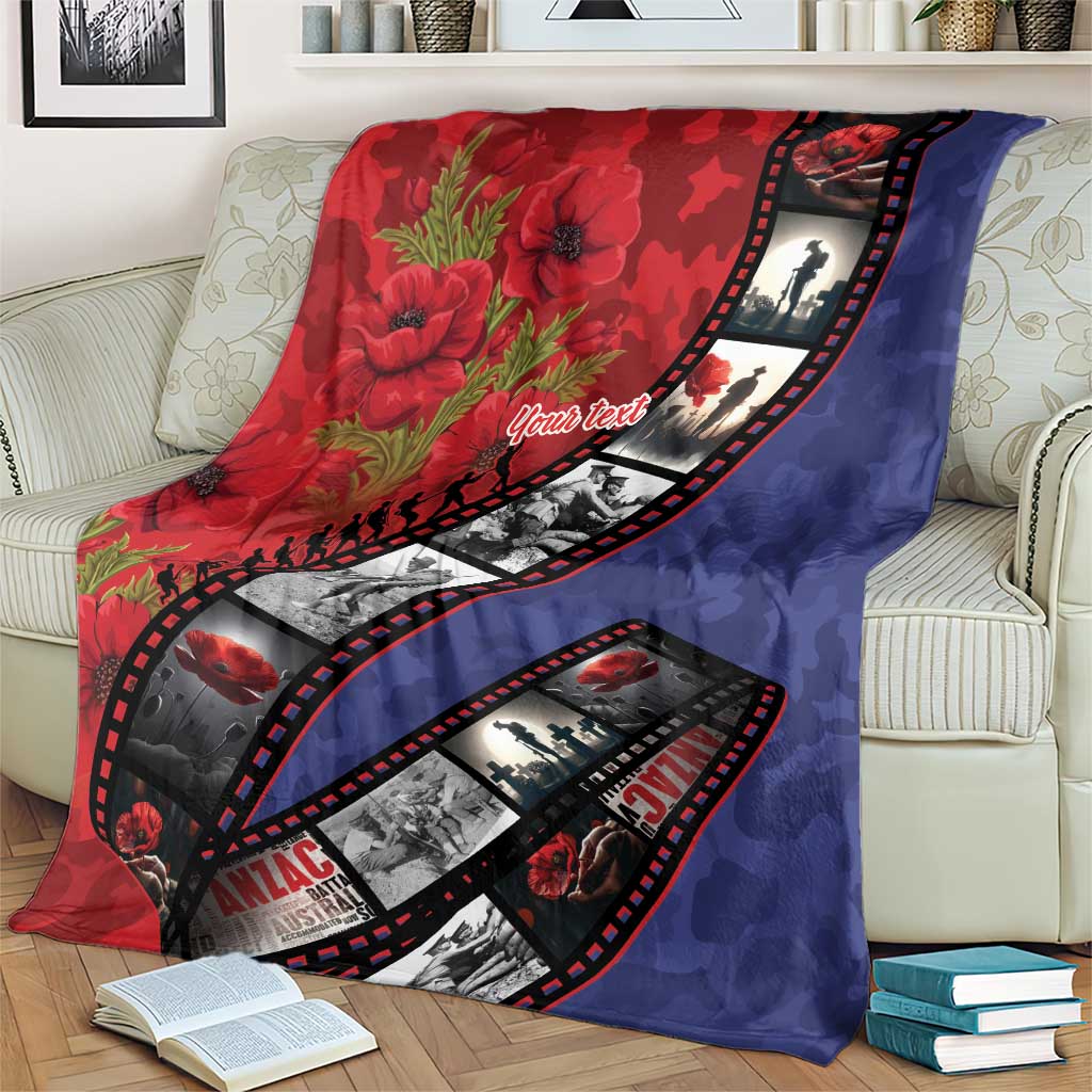 Personalised ANZAC Spirit 1915-2026 Filmstrip Tribute Blanket Lest We Forget 25 April