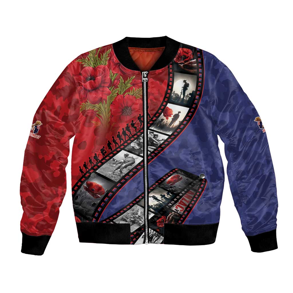 Personalised ANZAC Spirit 1915-2026 Filmstrip Tribute Bomber Jacket Lest We Forget 25 April