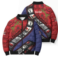 Personalised ANZAC Spirit 1915-2026 Filmstrip Tribute Bomber Puffer Jacket Lest We Forget 25 April