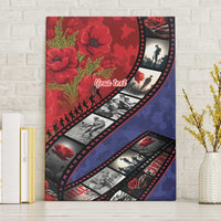 Personalised ANZAC Spirit 1915-2026 Filmstrip Tribute Canvas Wall Art Lest We Forget 25 April LT9 Without Frame Red - Polynesian Pride