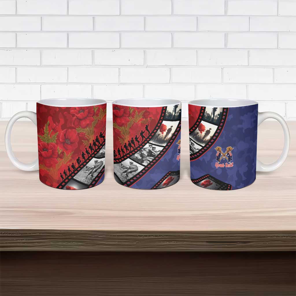 Personalised ANZAC Spirit 1915-2026 Filmstrip Tribute Ceramic Mug Lest We Forget 25 April