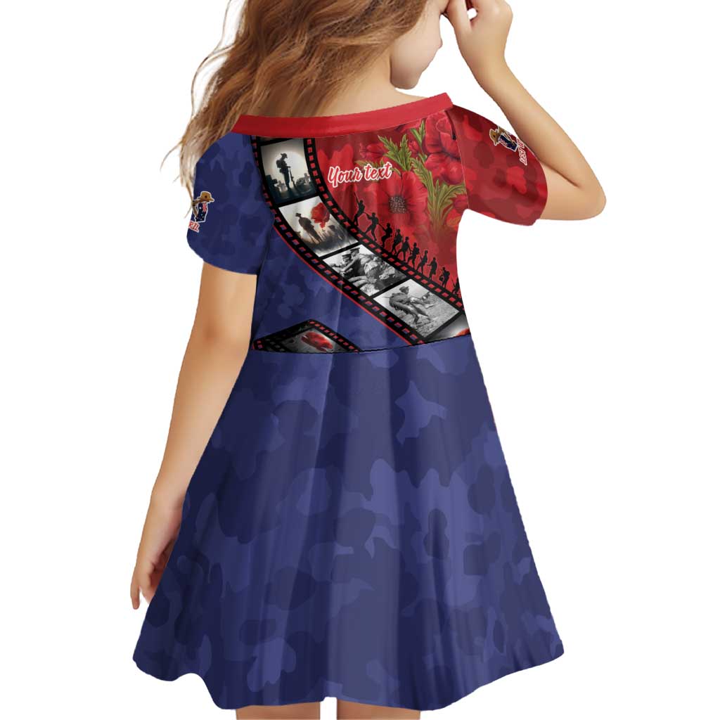 Personalised ANZAC Spirit 1915-2026 Filmstrip Tribute Family Matching Off The Shoulder Long Sleeve Dress and Hawaiian Shirt Lest We Forget 25 April LT9 - Polynesian Pride