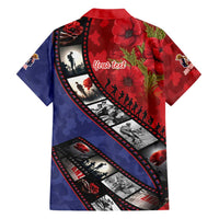 Personalised ANZAC Spirit 1915-2026 Filmstrip Tribute Family Matching Off Shoulder Maxi Dress and Hawaiian Shirt Lest We Forget 25 April LT9 - Polynesian Pride