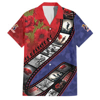 Personalised ANZAC Spirit 1915-2026 Filmstrip Tribute Family Matching Puletasi and Hawaiian Shirt Lest We Forget 25 April LT9 Dad's Shirt - Short Sleeve Red - Polynesian Pride