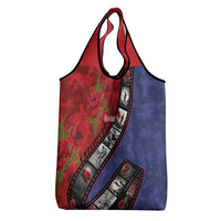 Personalised ANZAC Spirit 1915-2026 Filmstrip Tribute Grocery Bag Lest We Forget 25 April LT9 - Polynesian Pride