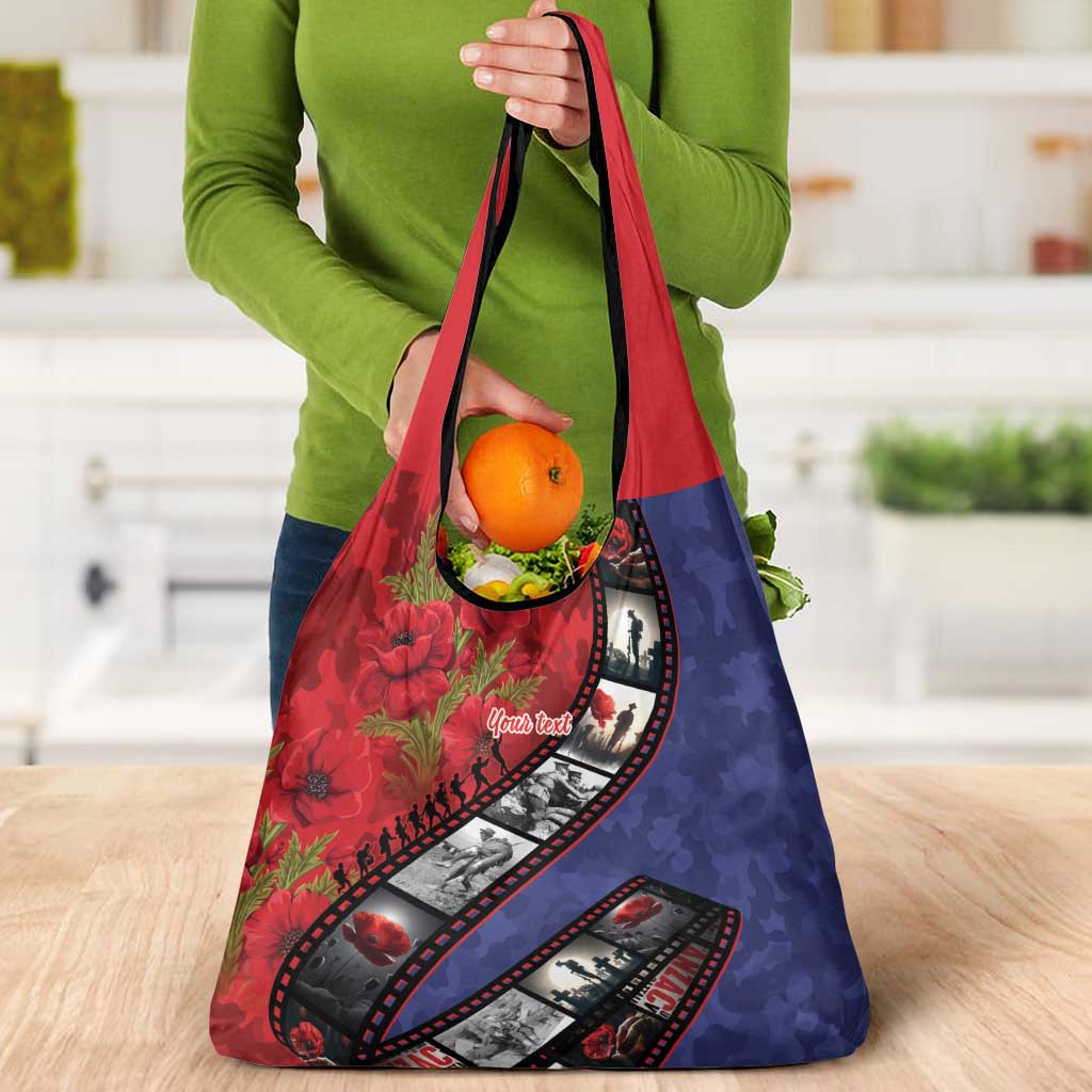 Personalised ANZAC Spirit 1915-2026 Filmstrip Tribute Grocery Bag Lest We Forget 25 April LT9 - Polynesian Pride