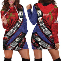 Personalised ANZAC Spirit 1915-2026 Filmstrip Tribute Hoodie Dress Lest We Forget 25 April LT9 - Polynesian Pride