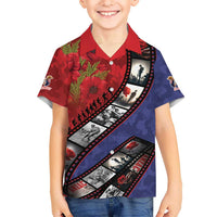 Personalised ANZAC Spirit 1915-2026 Filmstrip Tribute Kid Hawaiian Shirt Lest We Forget 25 April LT9 Kid Red - Polynesian Pride