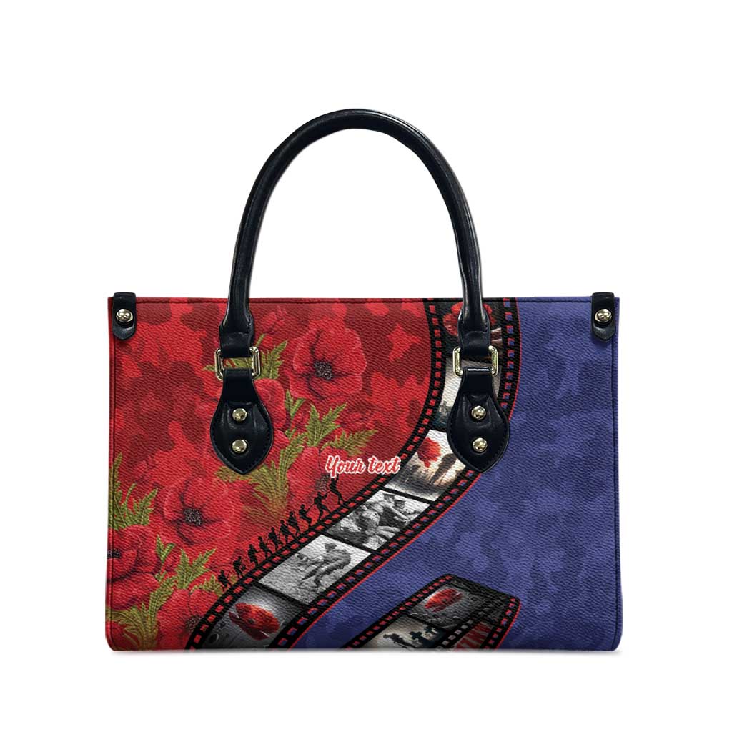 Personalised ANZAC Spirit 1915-2026 Filmstrip Tribute Leather Bag Lest We Forget 25 April LT9 - Polynesian Pride