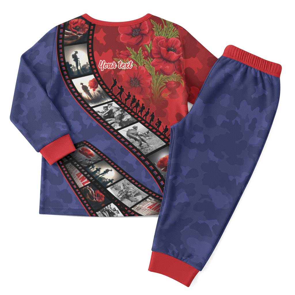 Personalised ANZAC Spirit 1915-2026 Filmstrip Tribute Pajama Set Lest We Forget 25 April LT9 - Polynesian Pride