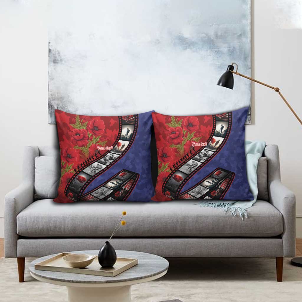 Personalised ANZAC Spirit 1915-2026 Filmstrip Tribute Pillow Cover Lest We Forget 25 April LT9 - Polynesian Pride