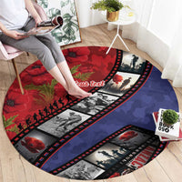 Personalised ANZAC Spirit 1915-2026 Filmstrip Tribute Round Carpet Lest We Forget 25 April LT9 - Polynesian Pride