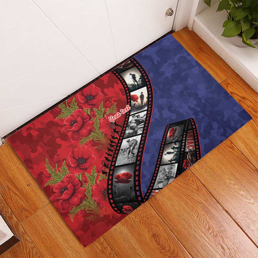 Personalised ANZAC Spirit 1915-2026 Filmstrip Tribute Rubber Doormat Lest We Forget 25 April LT9 - Polynesian Pride