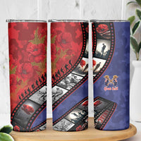 Personalised ANZAC Spirit 1915-2026 Filmstrip Tribute Skinny Tumbler Lest We Forget 25 April LT9 - Polynesian Pride