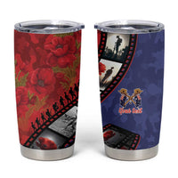 Personalised ANZAC Spirit 1915-2026 Filmstrip Tribute Tumbler Cup Lest We Forget 25 April LT9 Red - Polynesian Pride