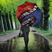 Personalised ANZAC Spirit 1915-2026 Filmstrip Tribute Umbrella Lest We Forget 25 April LT9 - Polynesian Pride