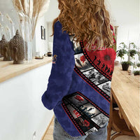 Personalised ANZAC Spirit 1915-2026 Filmstrip Tribute Women Casual Shirt Lest We Forget 25 April LT9 - Polynesian Pride