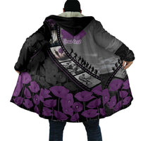 Personalised Remembering ANZAC Lest We Forget Cloak Vintage Film Frame Memorial Purple Poppy