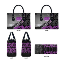 Personalised Remembering ANZAC Lest We Forget Leather Bag Vintage Film Frame Memorial Purple Poppy LT9 - Polynesian Pride