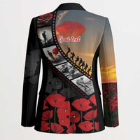 Personalised Remembering ANZAC Lest We Forget Blazer Vintage Film Frame Memorial Red Poppy