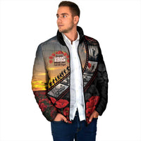Personalised Remembering ANZAC Lest We Forget Padded Jacket Vintage Film Frame Memorial Red Poppy