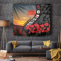 Personalised Remembering ANZAC Lest We Forget Tapestry Vintage Film Frame Memorial Red Poppy