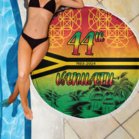 Hapi 44th Indipendens Dei Vanuatu Beach Blanket Yumi 1980 with Vanuatuan Beach Landscape