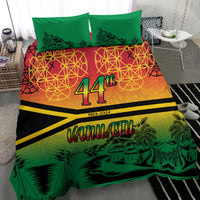 Hapi 44th Indipendens Dei Vanuatu Bedding Set Yumi 1980 with Vanuatuan Beach Landscape