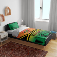 Hapi 44th Indipendens Dei Vanuatu Bedding Set Yumi 1980 with Vanuatuan Beach Landscape
