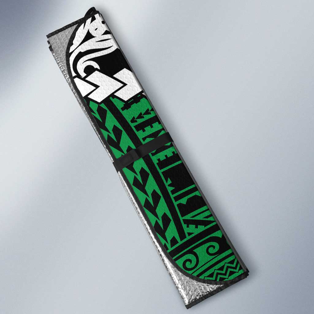 Halo Vanuatu Pride Auto Sun Shade Vanuatuan Sand Drawing Pattern - Polynesian Pride