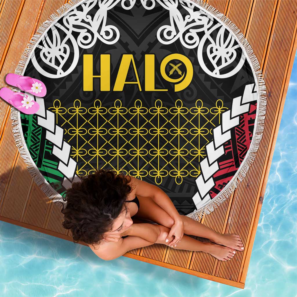 Halo Vanuatu Pride Beach Blanket Vanuatuan Sand Drawing Pattern