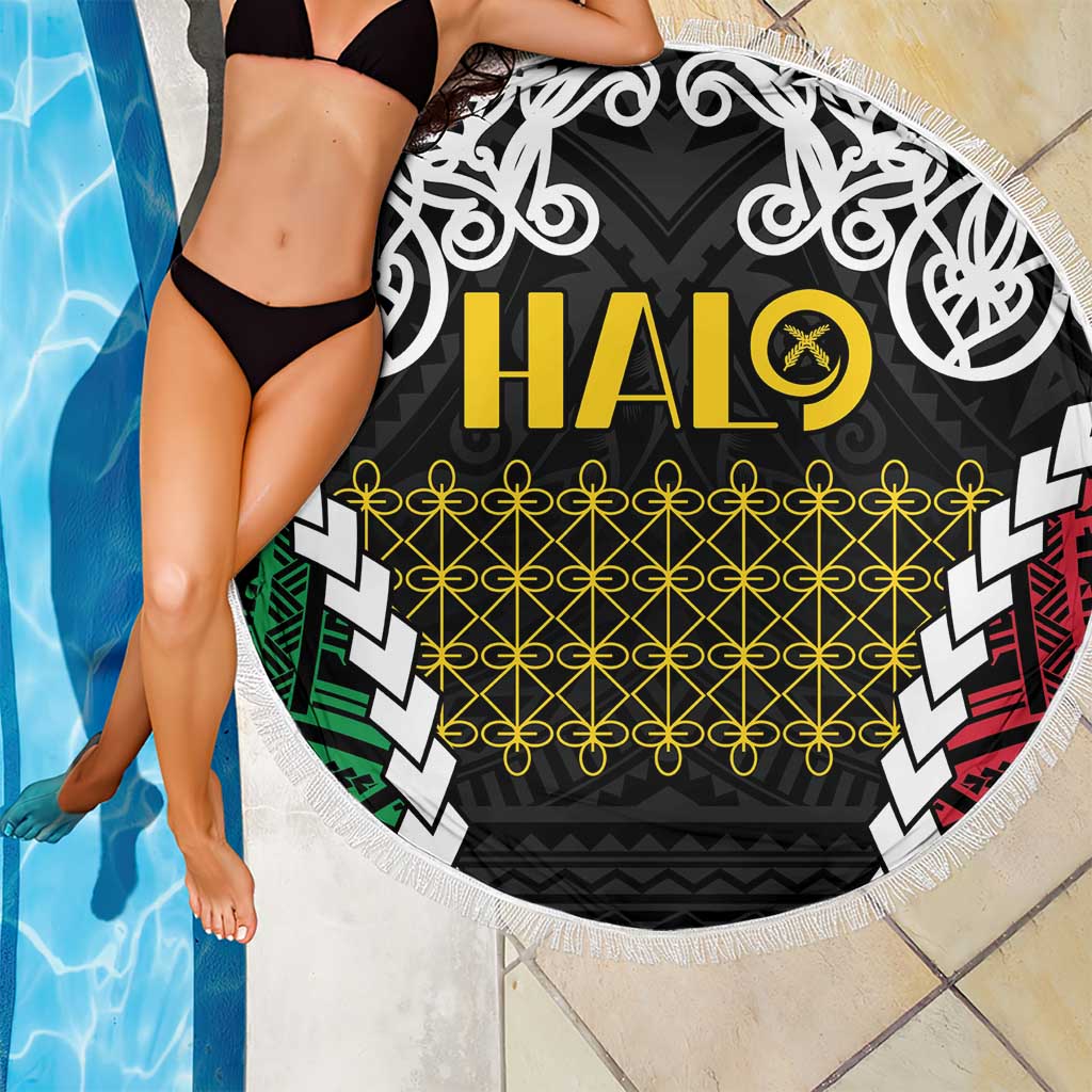 Halo Vanuatu Pride Beach Blanket Vanuatuan Sand Drawing Pattern