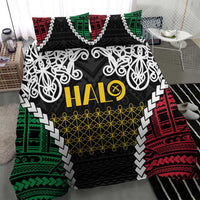 Halo Vanuatu Pride Bedding Set Vanuatuan Sand Drawing Pattern LT9 - Polynesian Pride