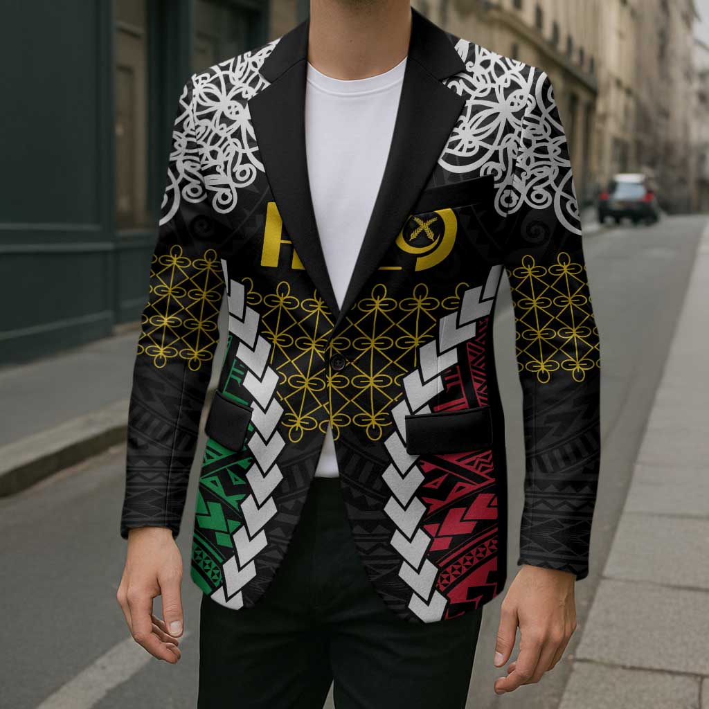 Halo Vanuatu Pride Blazer Vanuatuan Sand Drawing Pattern - Polynesian Pride