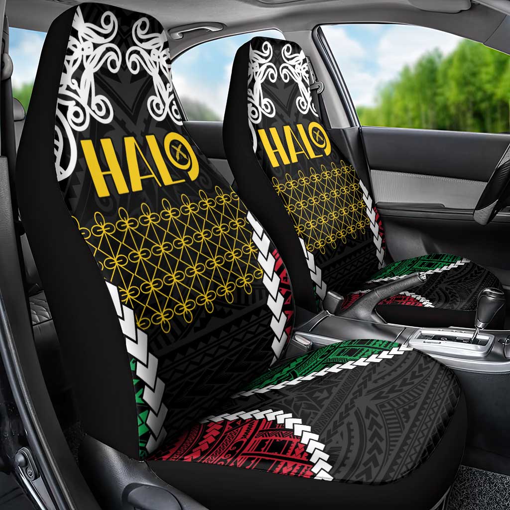 Halo Vanuatu Pride Car Seat Cover Vanuatuan Sand Drawing Pattern