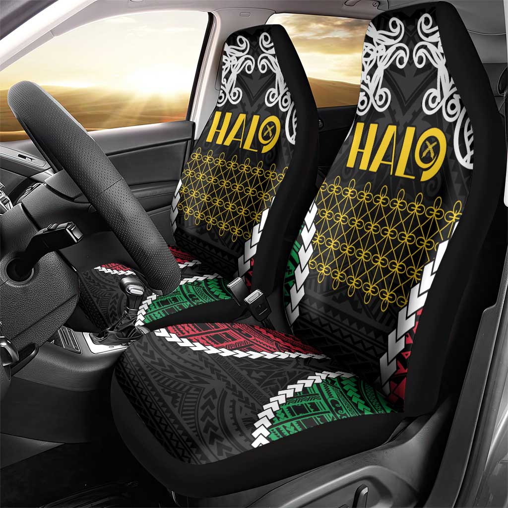 Halo Vanuatu Pride Car Seat Cover Vanuatuan Sand Drawing Pattern