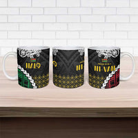 Halo Vanuatu Pride Ceramic Mug Vanuatuan Sand Drawing Pattern - Polynesian Pride