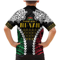 Halo Vanuatu Pride Family Matching Mermaid Dress and Hawaiian Shirt Vanuatuan Sand Drawing Pattern