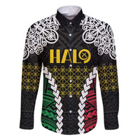 Halo Vanuatu Pride Family Matching Mermaid Dress and Hawaiian Shirt Vanuatuan Sand Drawing Pattern