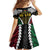 Halo Vanuatu Pride Family Matching Off The Shoulder Long Sleeve Dress and Hawaiian Shirt Vanuatuan Sand Drawing Pattern