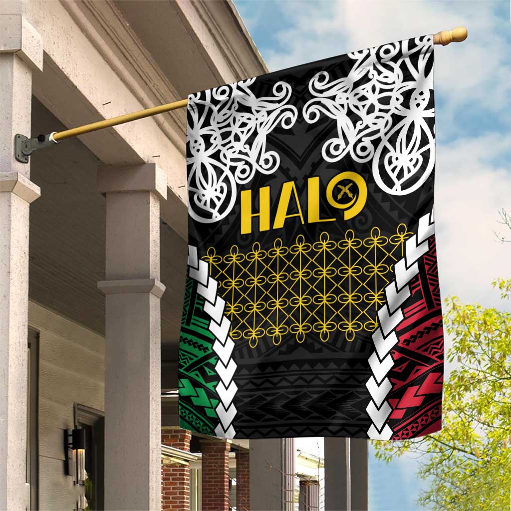 Halo Vanuatu Pride Garden Flag Vanuatuan Sand Drawing Pattern