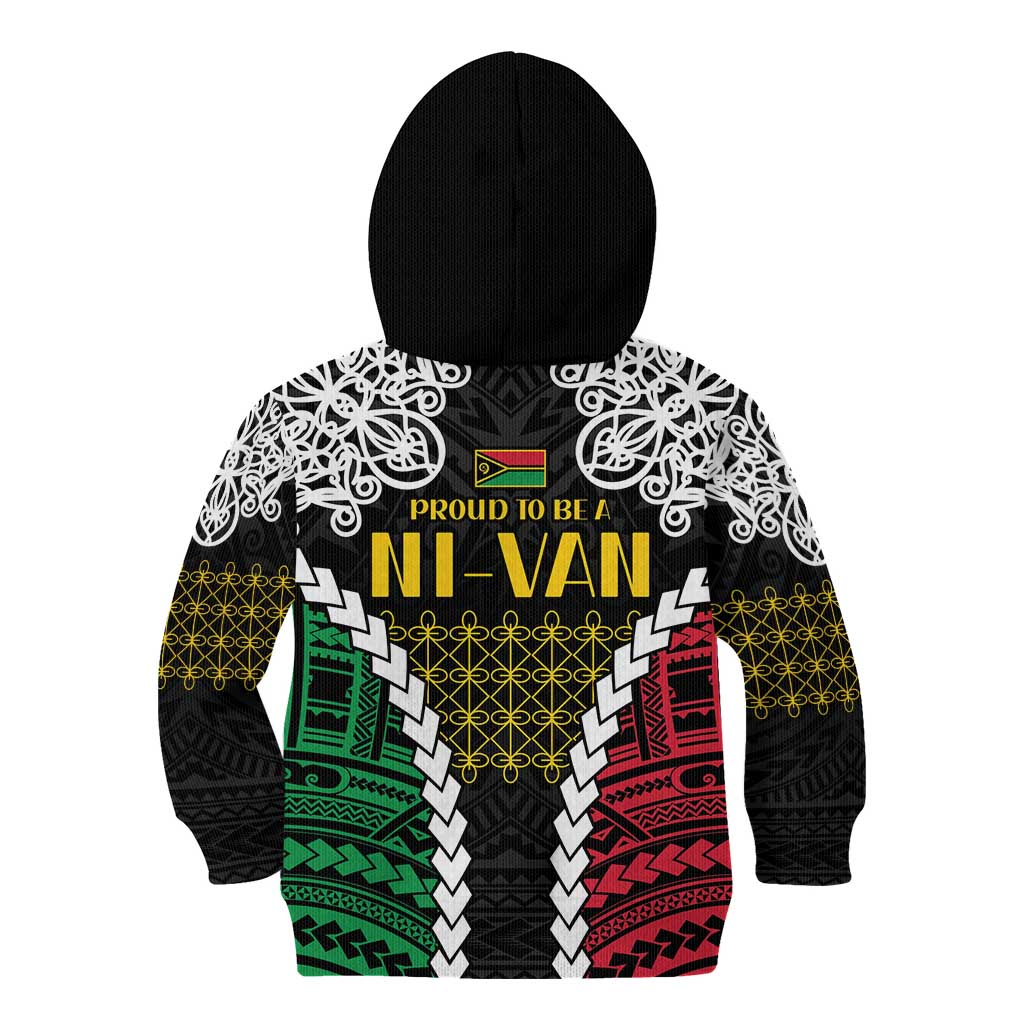 Halo Vanuatu Pride Kid Hoodie Vanuatuan Sand Drawing Pattern