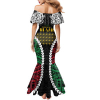 Halo Vanuatu Pride Mermaid Dress Vanuatuan Sand Drawing Pattern