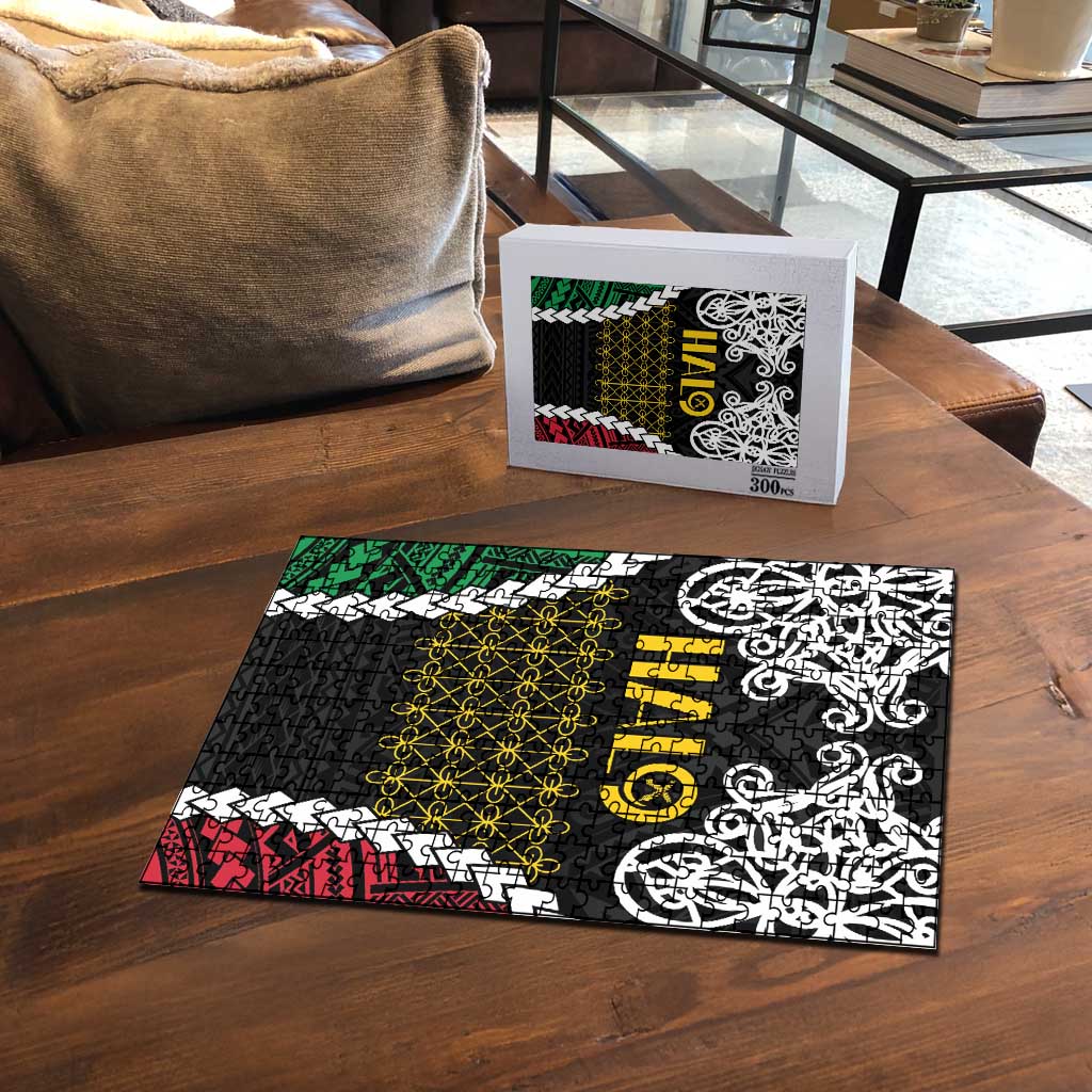 Halo Vanuatu Pride Puzzle Vanuatuan Sand Drawing Pattern - Polynesian Pride