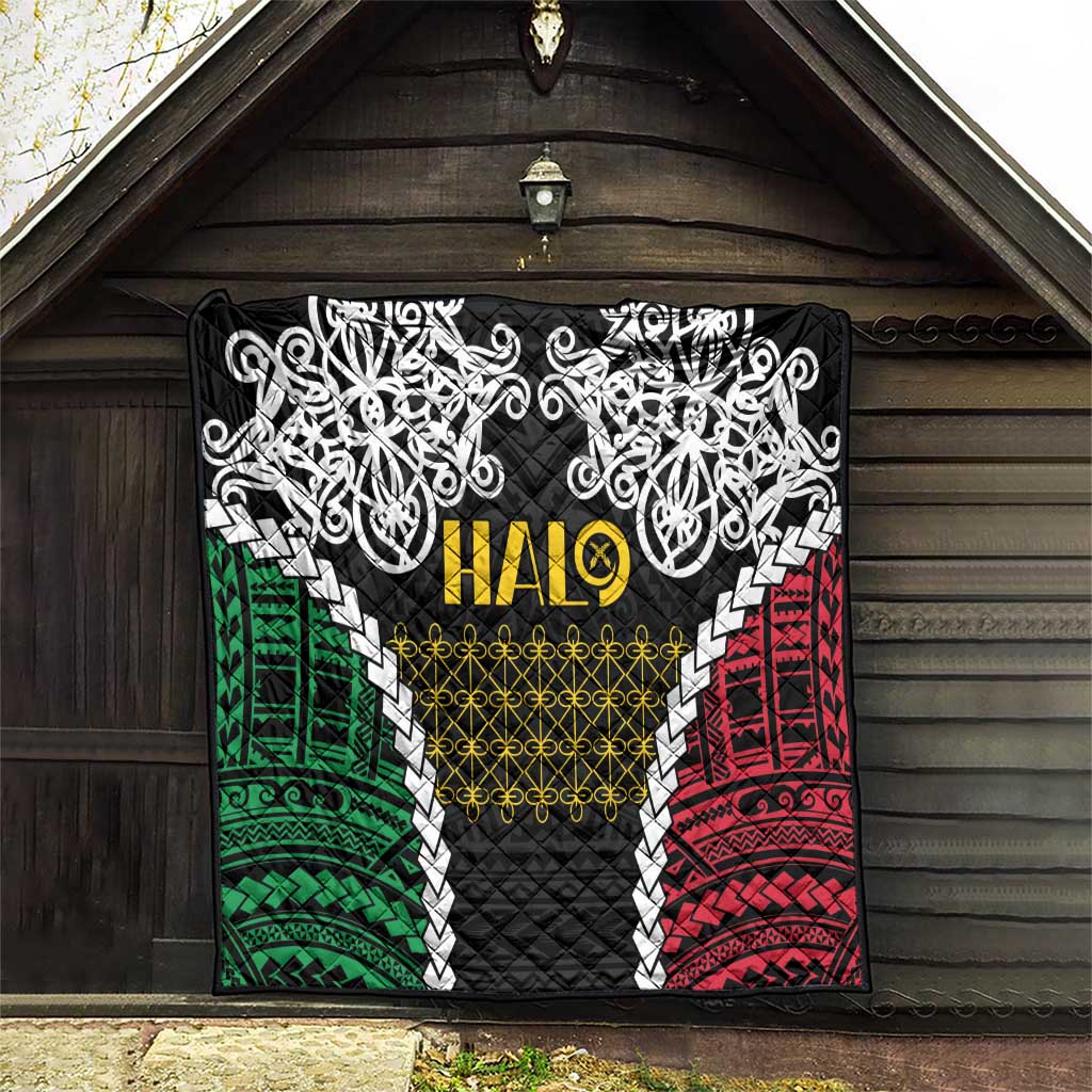 Halo Vanuatu Pride Quilt Vanuatuan Sand Drawing Pattern LT9 - Polynesian Pride