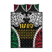 Halo Vanuatu Pride Quilt Bed Set Vanuatuan Sand Drawing Pattern