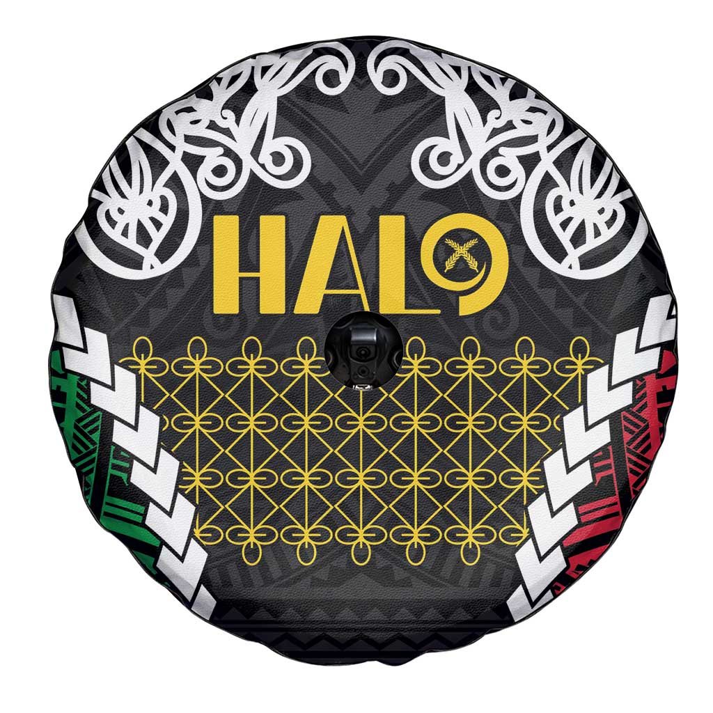 Halo Vanuatu Pride Spare Tire Cover Vanuatuan Sand Drawing Pattern